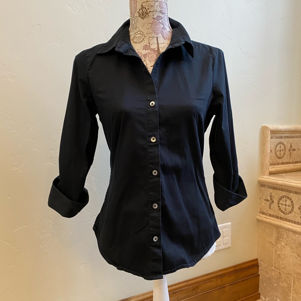 Banana Republic Black Fitted Blouse